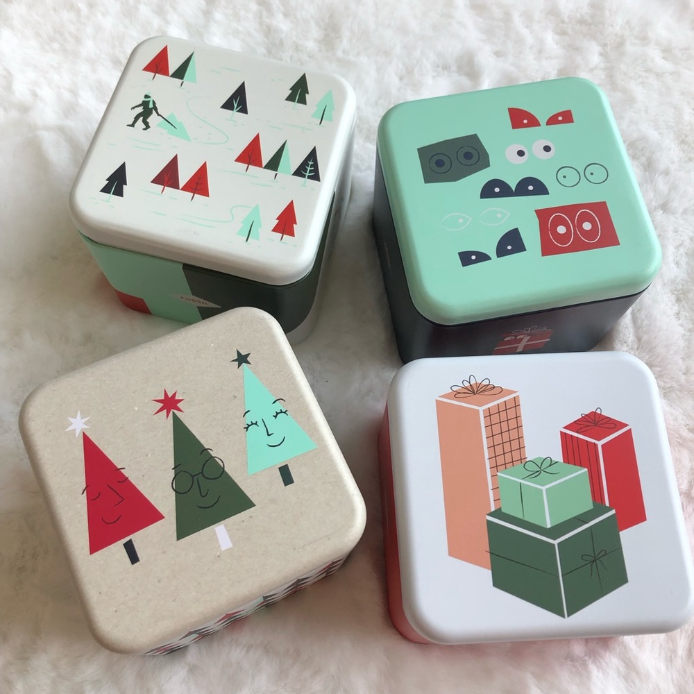 New Fossil Watch Box Xmas set of 4 !!